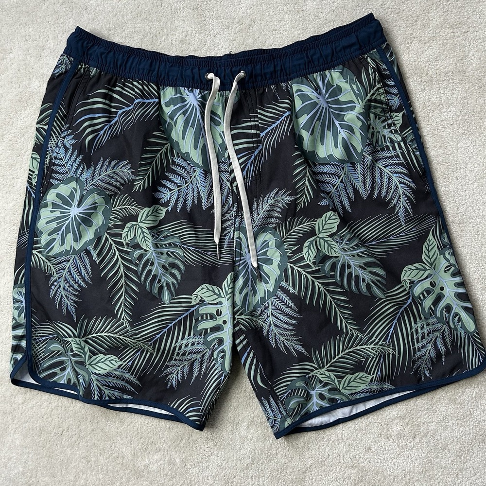 Fair Harbor Shorts Mens XL Swim Trunks Boardshorts Floral Hawaiian Beach Lined